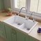Alfi Brand White 33" Dbl Bowl Drop In Granite Composite Kitchen Sink AB3320DI-W - alternate 1